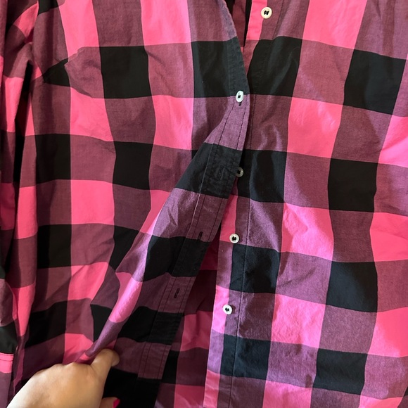 🌟 EUC-Lane Bryant Pink Black Buffalo Check- Sz 18 - Picture 2 of 7